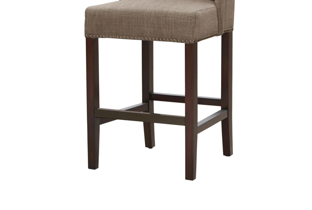 Lydia Brown Tufted Wing Counter Stool - Image 4