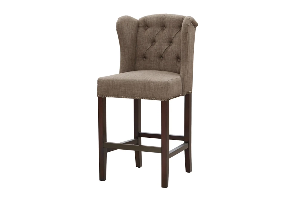 Lydia Brown Tufted Wing Counter Stool - Image 3