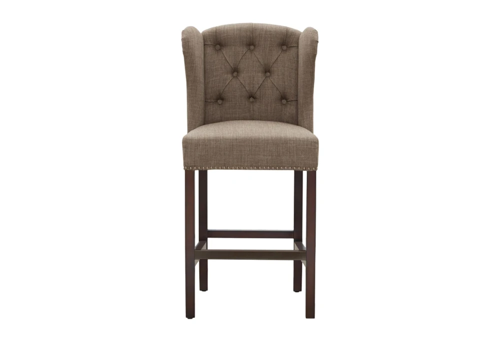Lydia Brown Tufted Wing Counter Stool