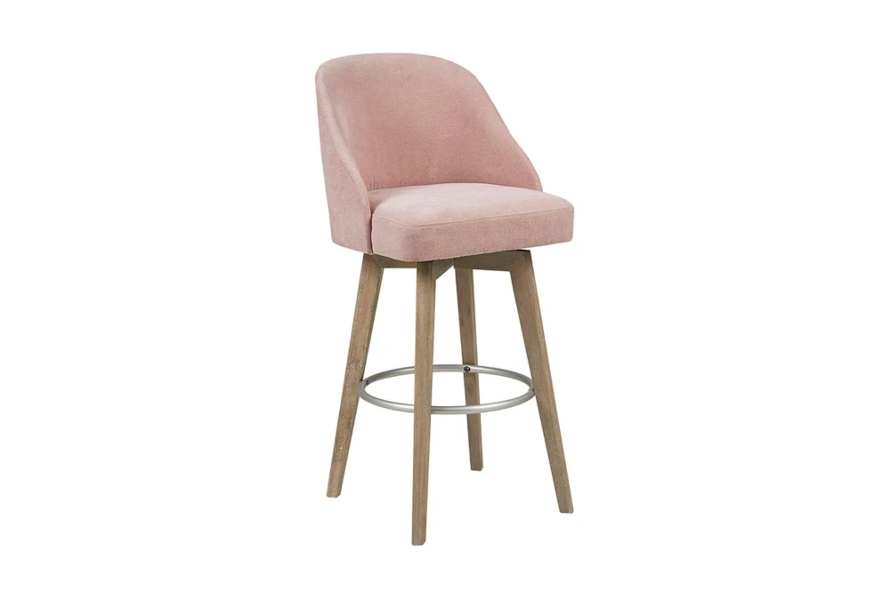 Marshall Pink Bar Stool With Swivel Seat