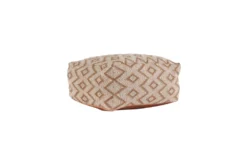 24X24 Terra Cotta Diamond Woven Pouf