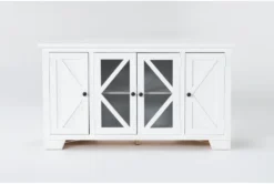 Sinclair White 58" Corner Tv Stand