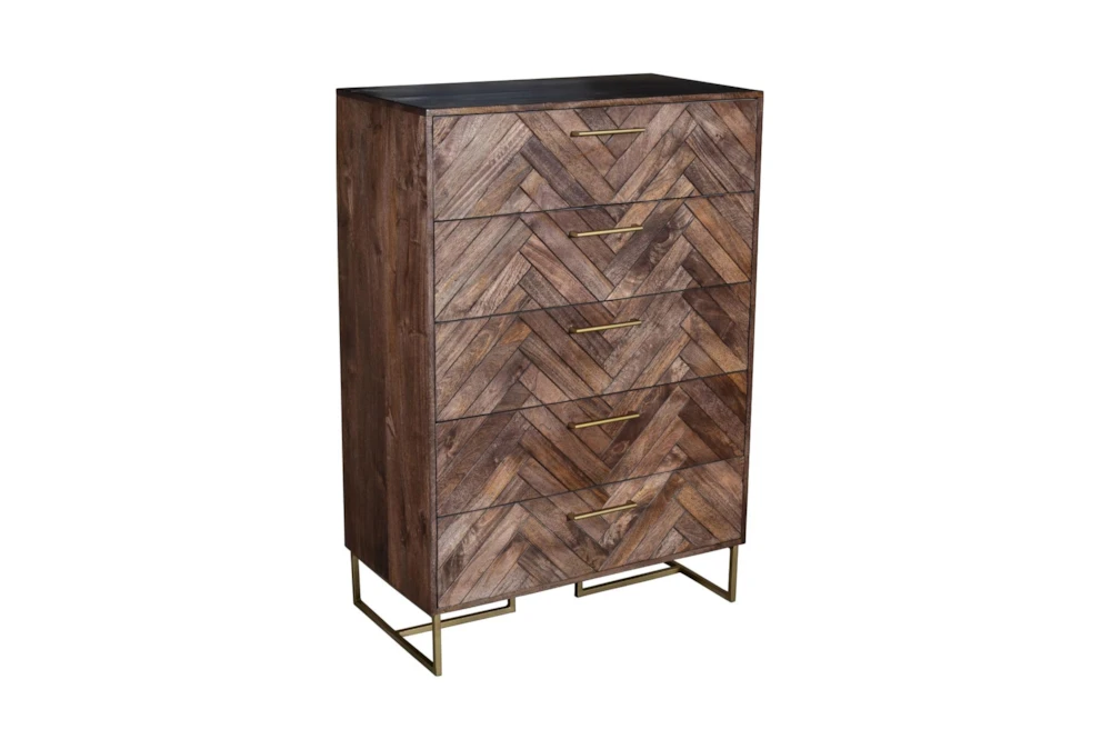 Chevron 5 Drawer Chest