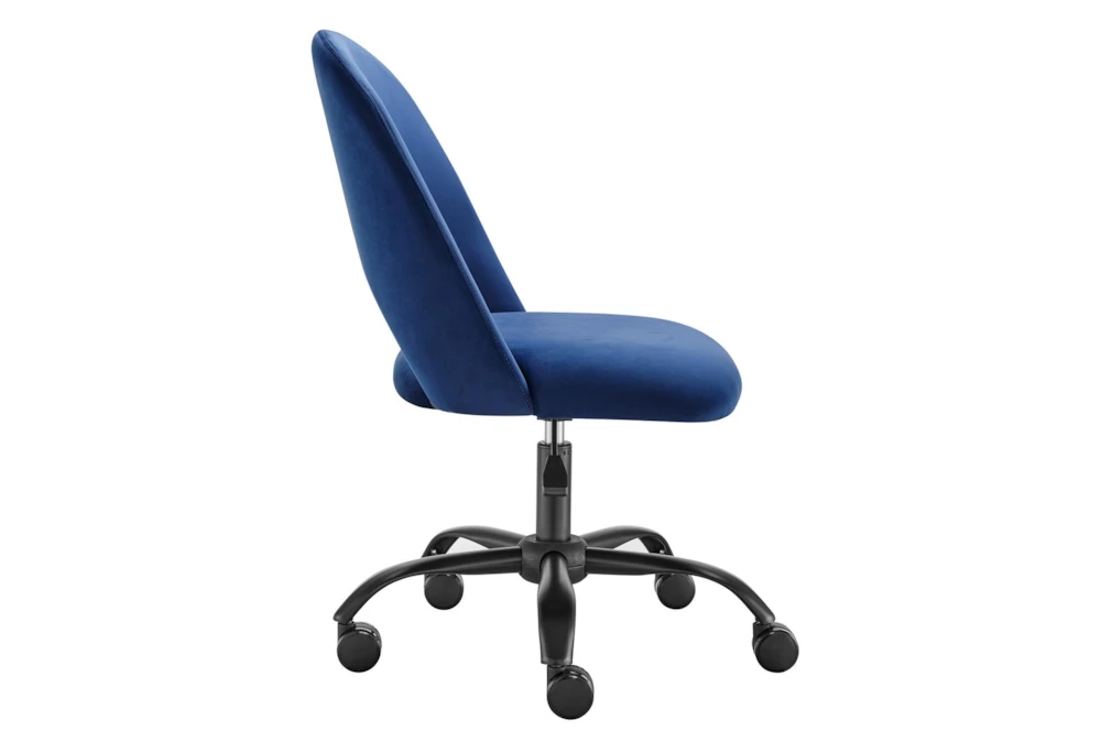 Superba Blue Office Chair With Black Base - Image 4