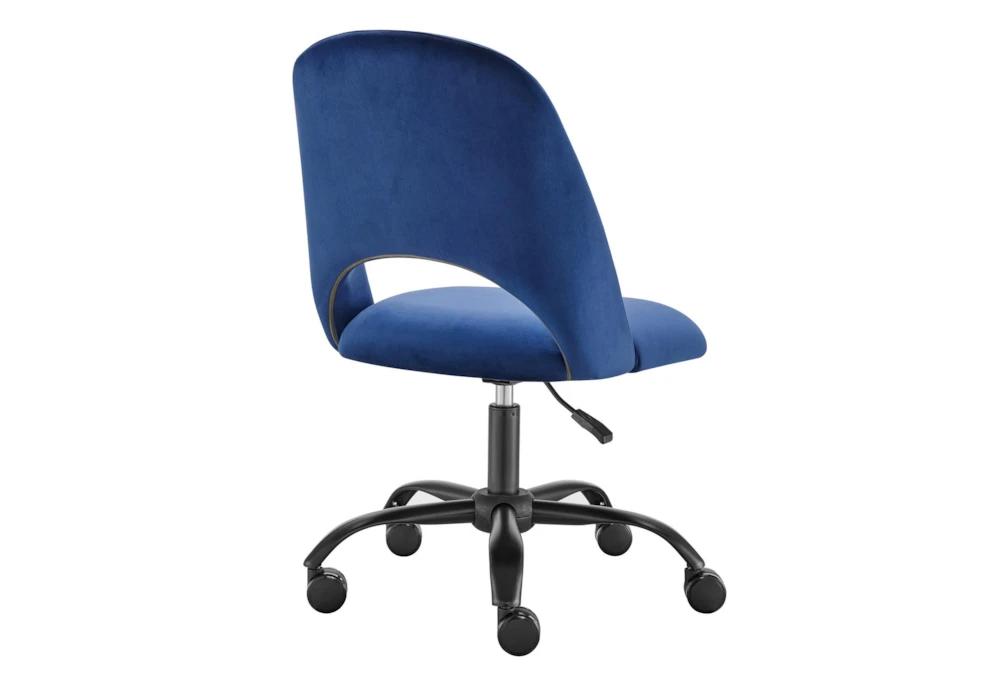 Superba Blue Office Chair With Black Base - Image 5