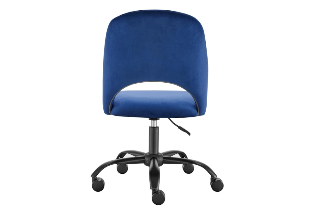 Superba Blue Office Chair With Black Base - Image 6