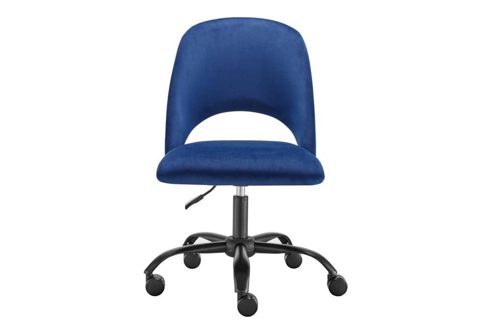 Superba Blue Office Chair With Black Base