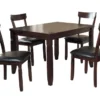 Euro Espresso 48" Dining Set For 4