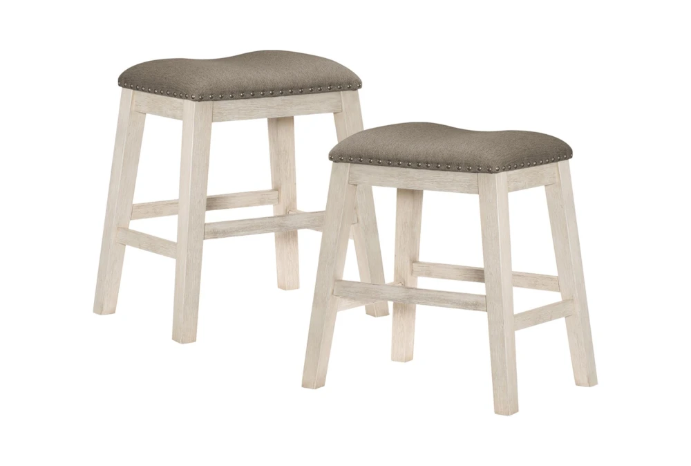 Fideo White Counter Height Stool Set Of 2