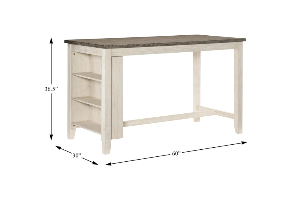 Fideo White 60" Counter Height Table - Image 4