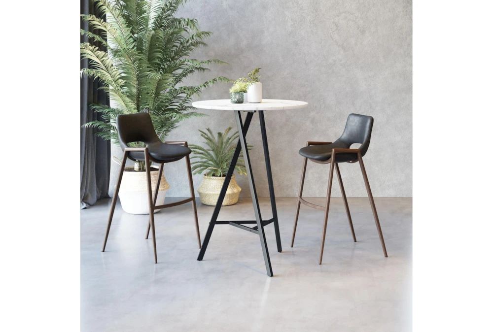 Modern Black Bar Stool Set Of 2 - Image 10