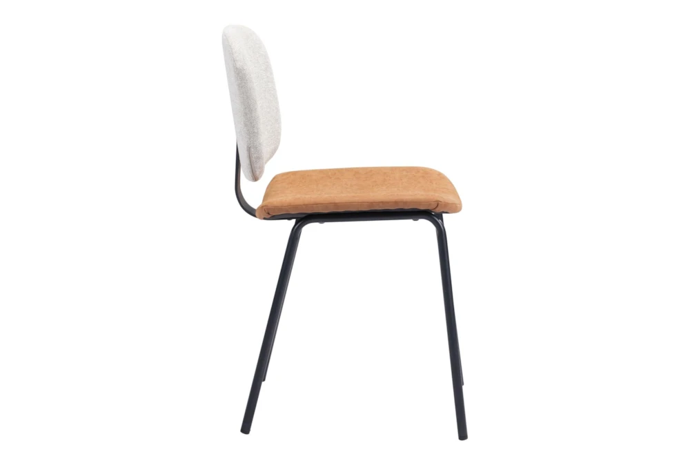 Modern Two Tone Beige Dining Chair Set Of 2 - Image 2