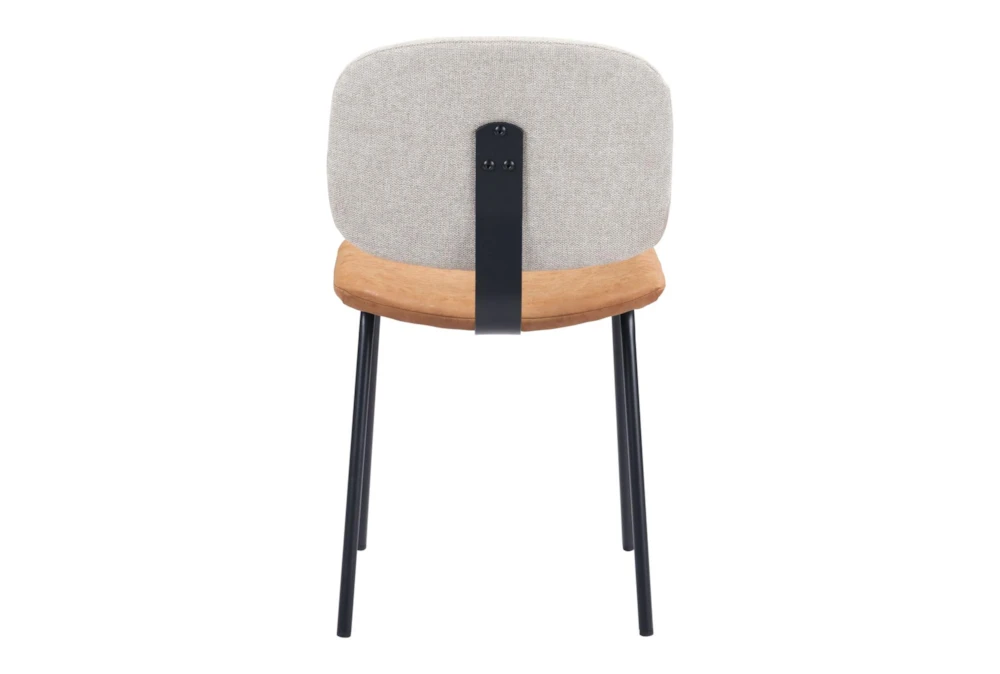 Modern Two Tone Beige Dining Chair Set Of 2 - Image 4