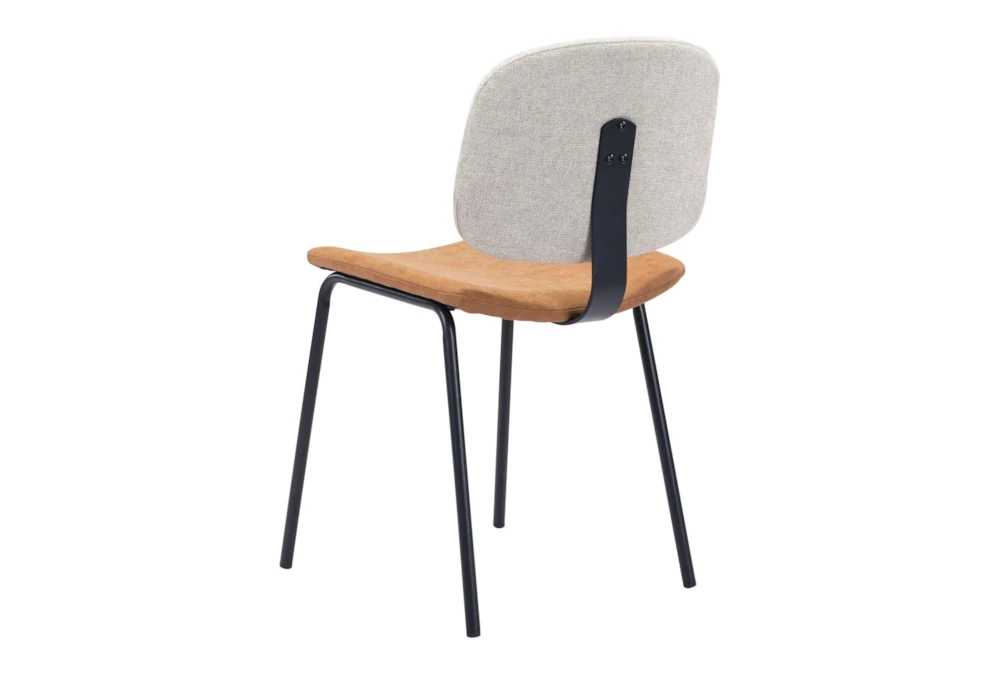 Modern Two Tone Beige Dining Chair Set Of 2 - Image 5