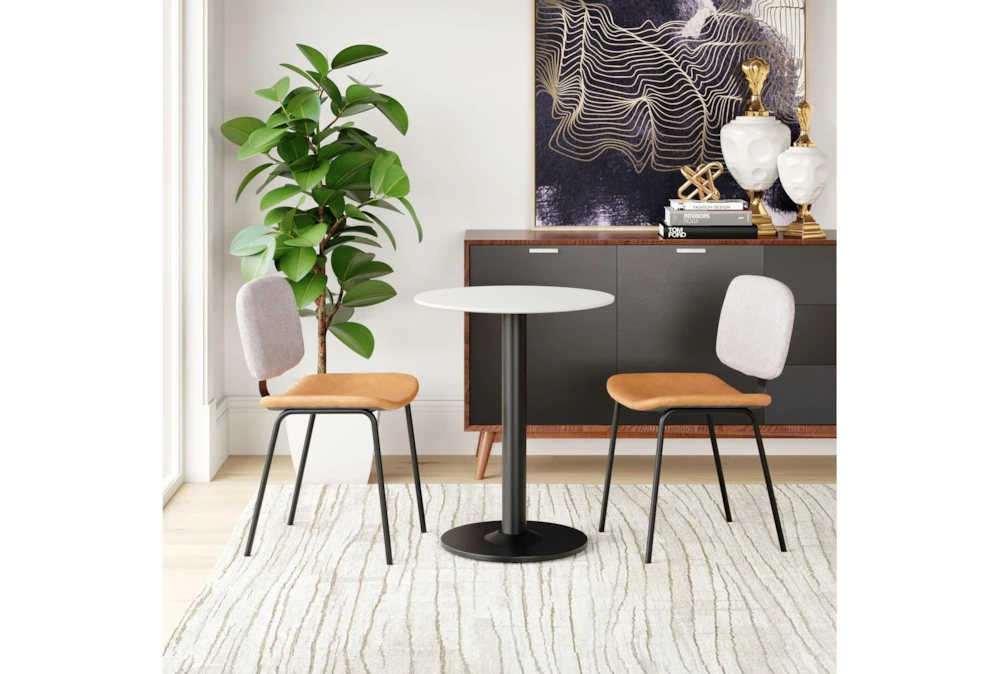 Modern Two Tone Beige Dining Chair Set Of 2 - Image 12