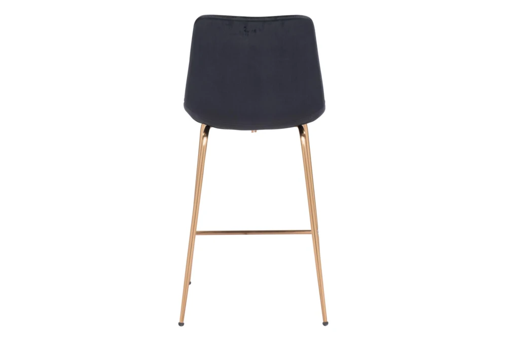 Black Velvet Bucket Counter Stool - Image 6