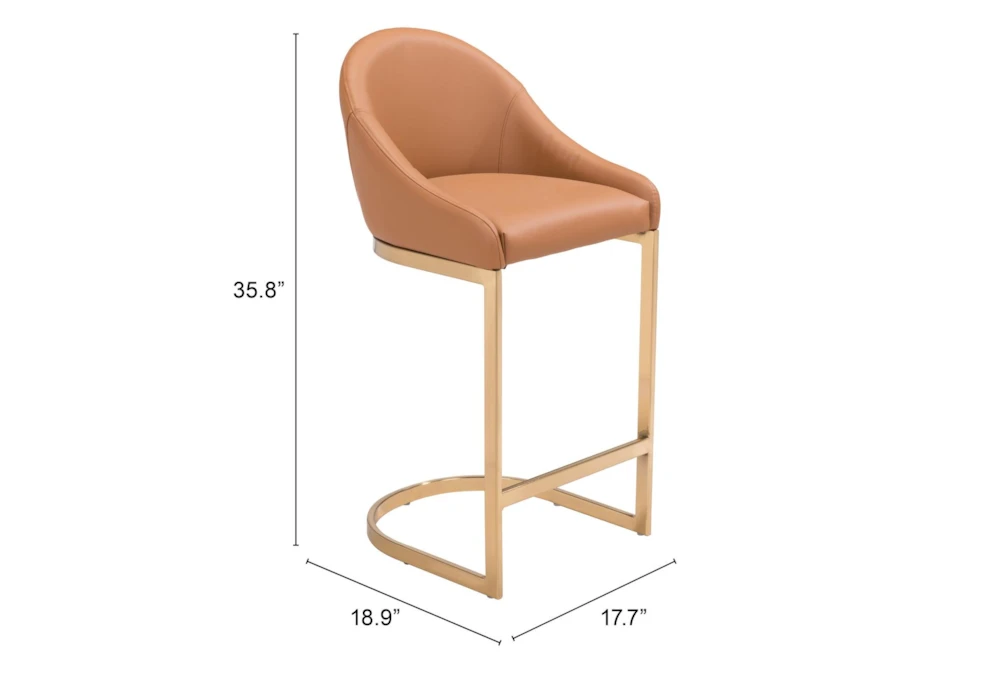 Contemporary Tan Counter Stool - Image 10