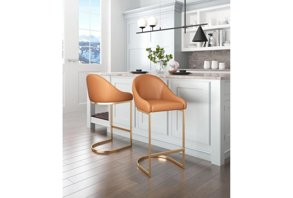 Contemporary Tan Counter Stool - Image 2