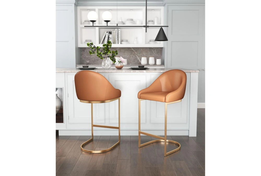 Contemporary Tan Counter Stool - Image 3