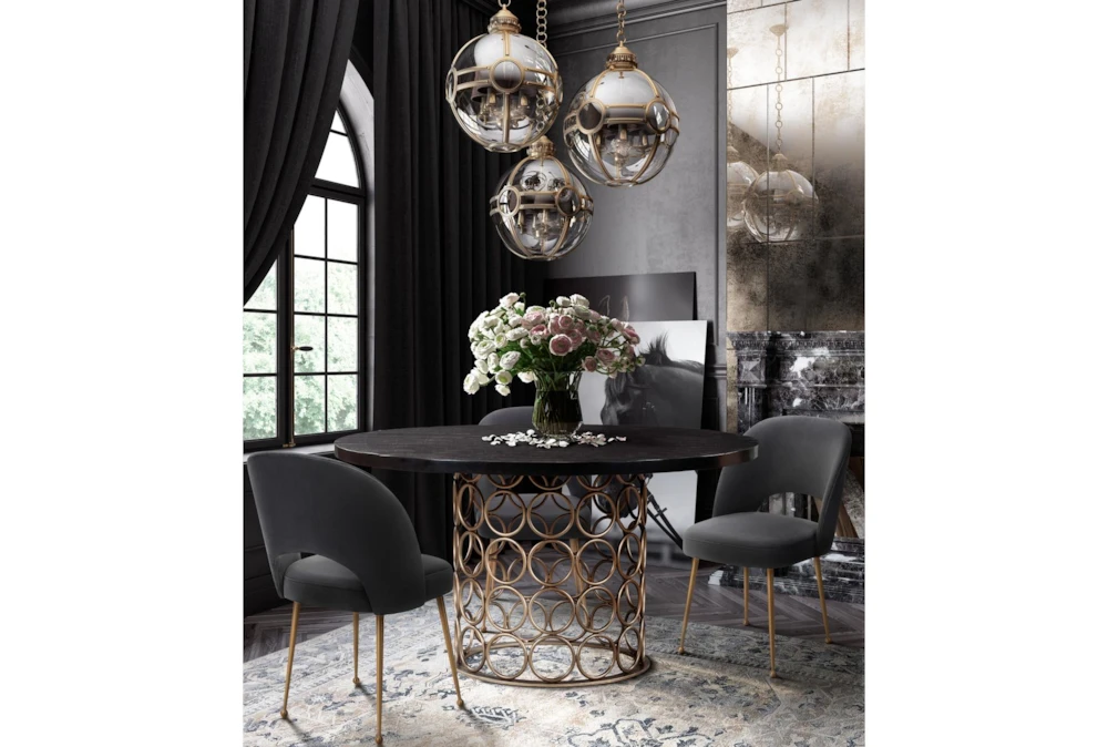 Tina Brass 55" Round Dining Table - Image 6