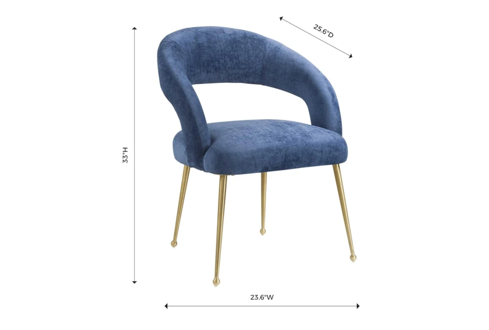 Rishi Navy Dining Chair - Image 3