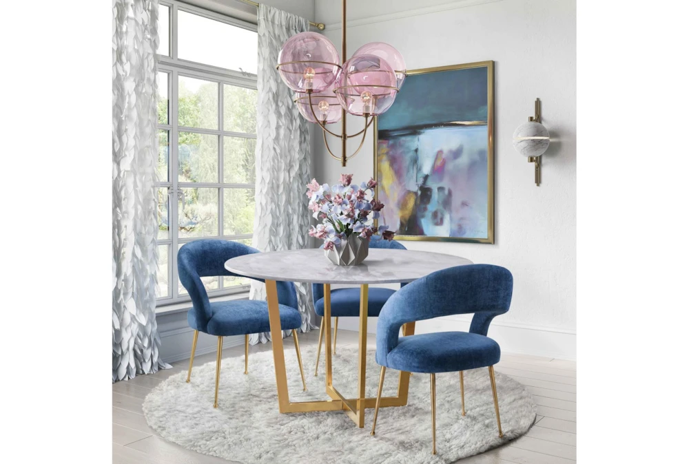 Rishi Navy Dining Chair - Image 7