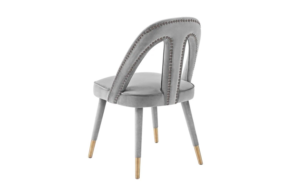 Terra Light Grey Velvet Dining Chair - Image 5