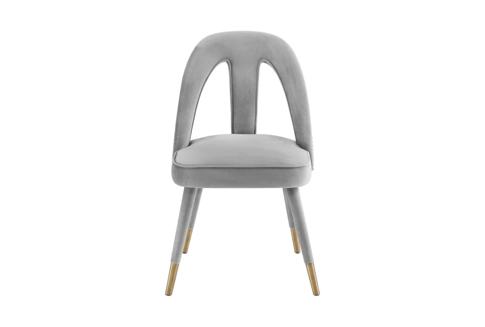 Terra Light Grey Velvet Dining Chair - Image 2