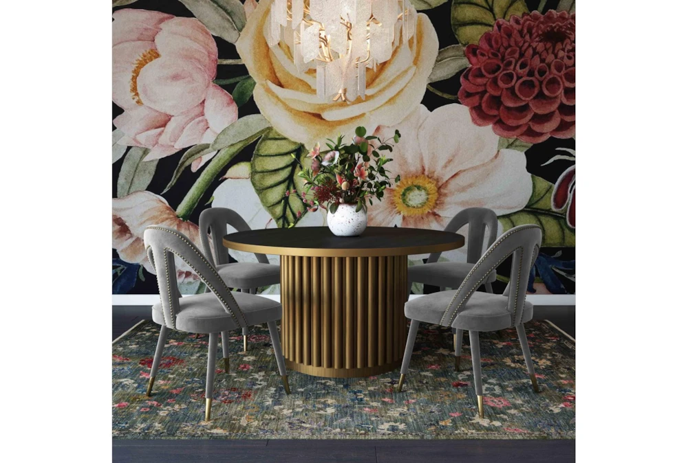 Terra Light Grey Velvet Dining Chair - Image 7