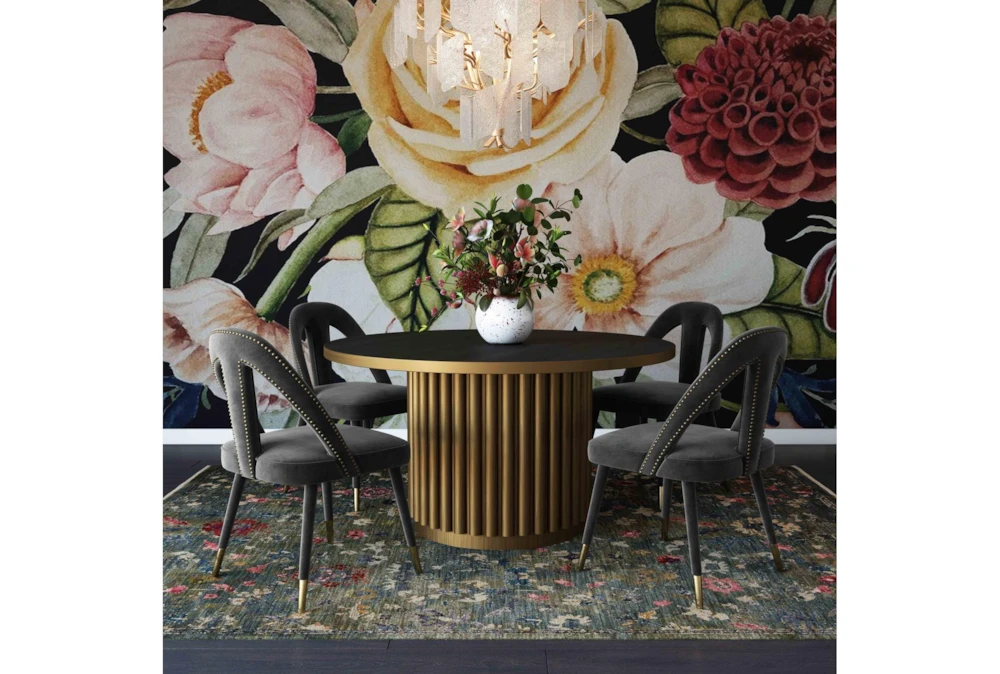 Terra Dark Grey Velvet Dining Chair - Image 7