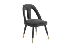 Terra Dark Grey Velvet Dining Chair