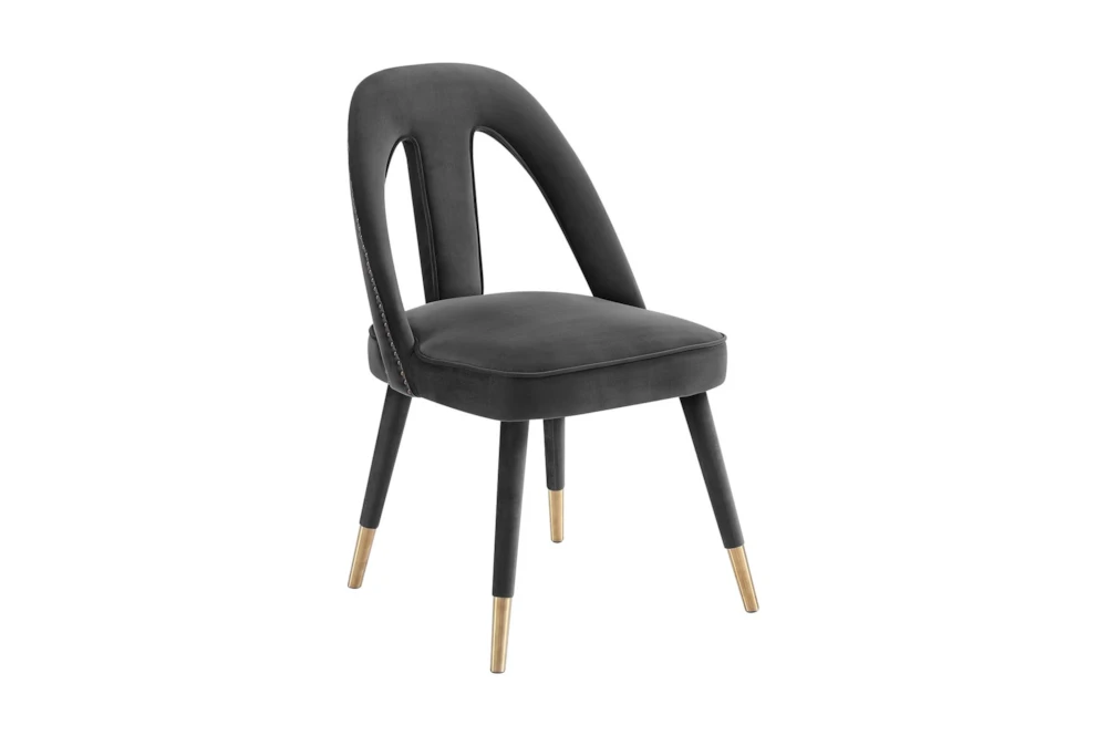 Terra Dark Grey Velvet Dining Chair