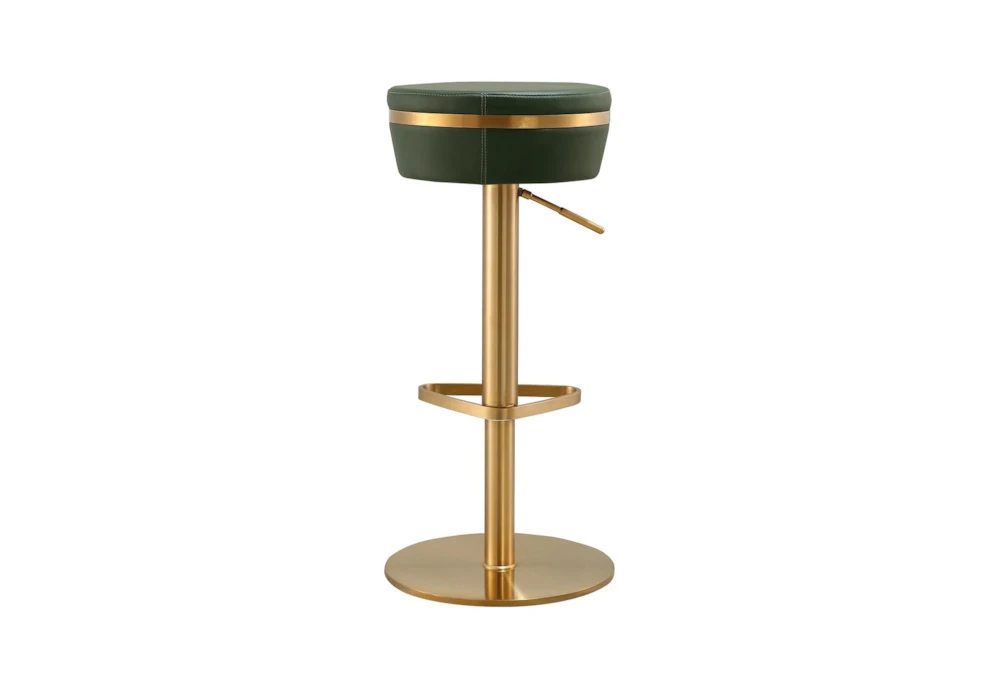 Malachite Green And Gold Backless Adjustable Stool - Image 7