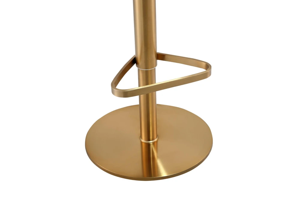 Malachite Green And Gold Backless Adjustable Stool - Image 5