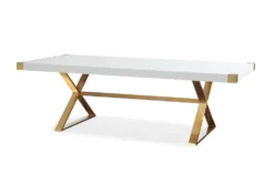 Adeline White Lacquer 95" Dining Table
