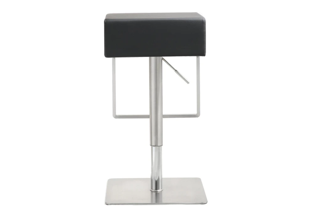 Elle Black Stainless Adjustable Swivel Barstool - Image 9