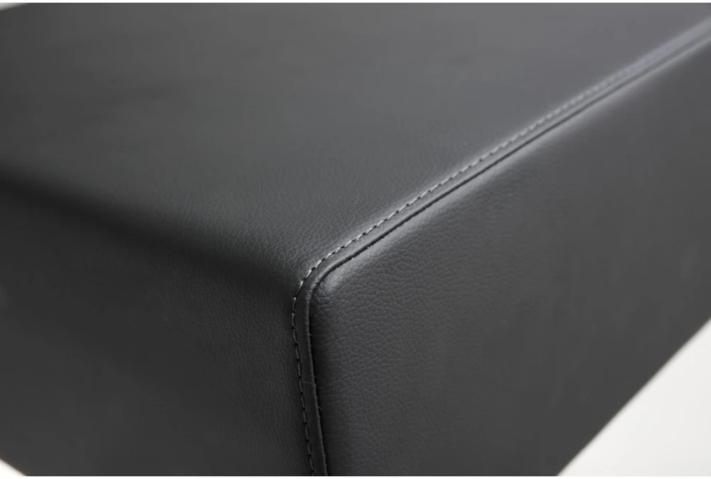 Elle Black Stainless Adjustable Swivel Barstool - Image 4