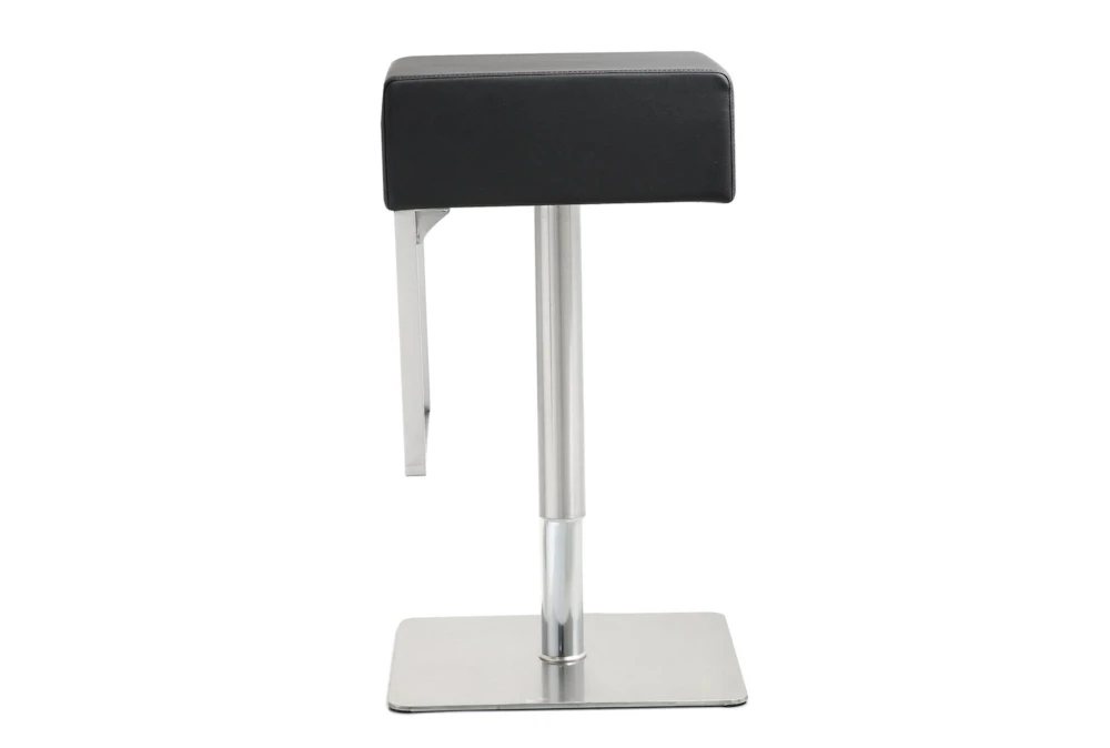 Elle Black Stainless Adjustable Swivel Barstool - Image 8