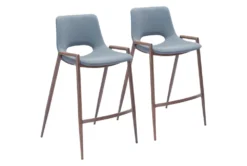 Desiree Grey Counter Stool Set Of 2