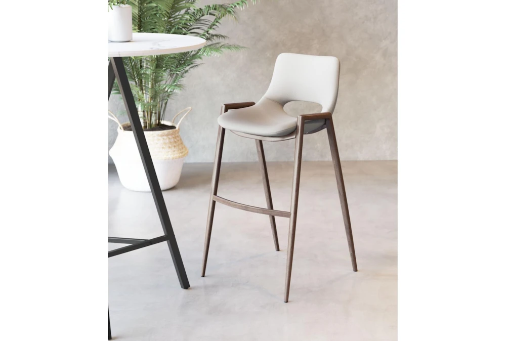 Desiree Beige Bar Stool Set Of 2 - Image 9