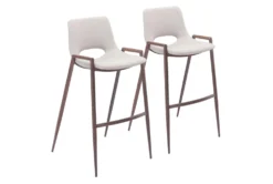 Desiree Beige Bar Stool Set Of 2