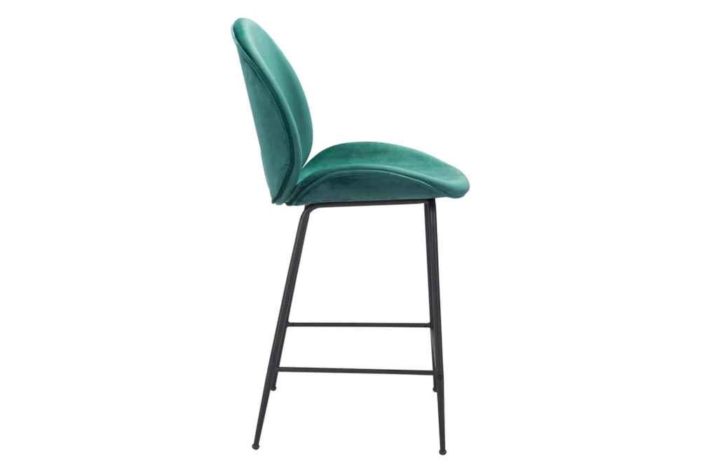 Green Scooped Counter Stool - Image 2