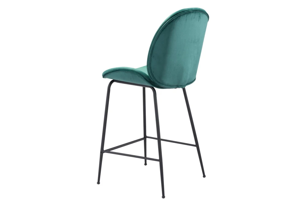 Green Scooped Counter Stool - Image 5
