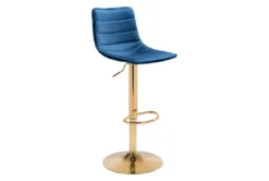 Ward Blue Adjustable Swivel Bar Stool