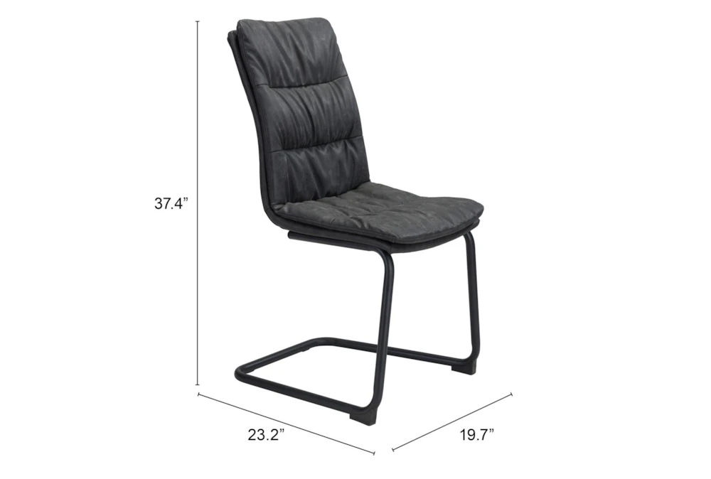 Industrial Black Dining Chair Set Of 2 - Image 5