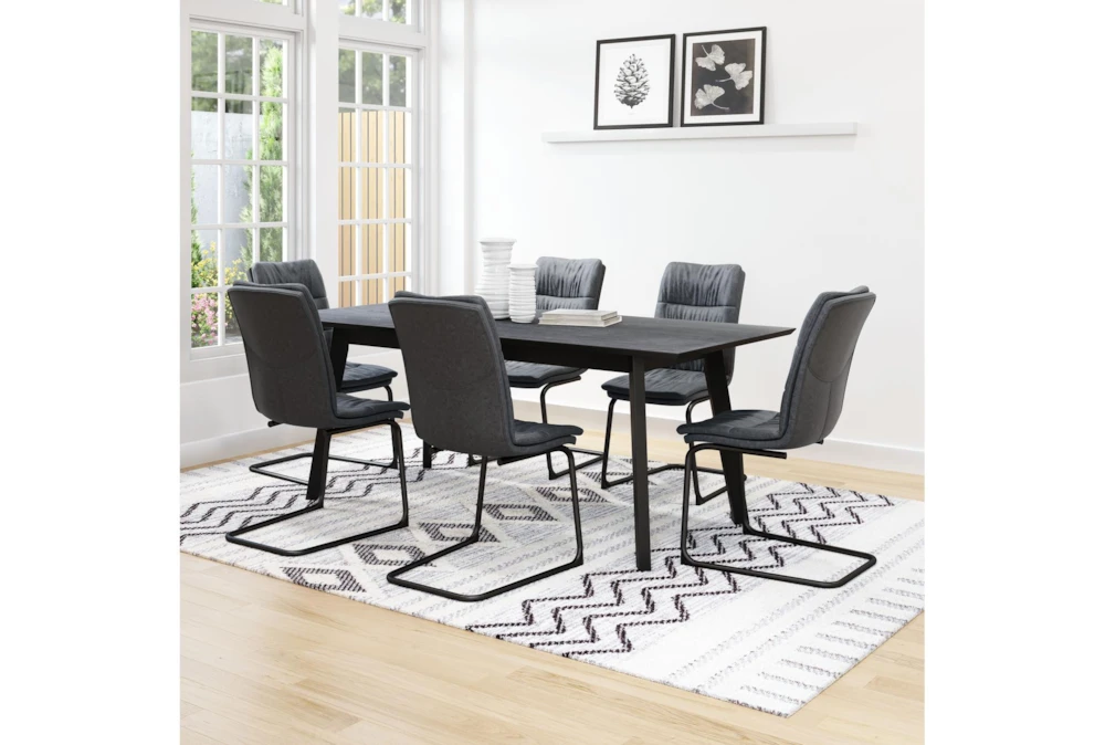 Industrial Black Dining Chair Set Of 2 - Image 10