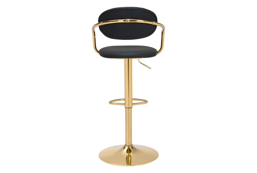 Guss Black & Gold Adjustbale Swivel Bar Stool - Image 6