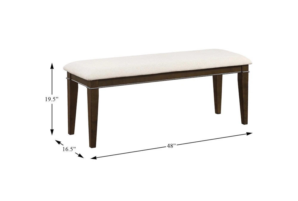 Maynard 48" Dark Brown Bench - Image 4
