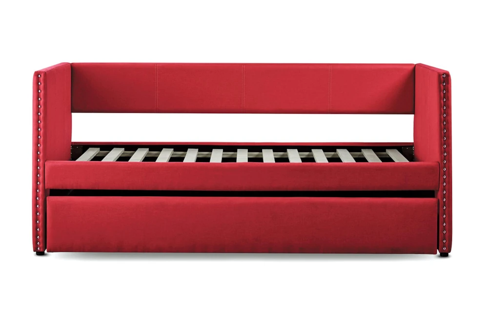 Tulney Red Twin Upholstered Daybed With Trundle - Image 2