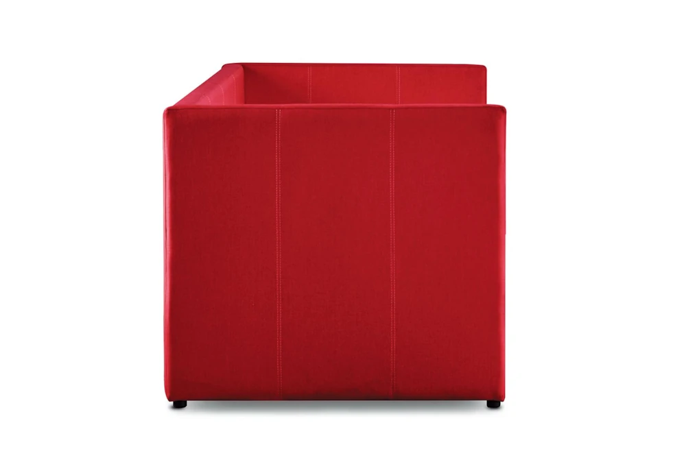 Tulney Red Twin Upholstered Daybed With Trundle - Image 4